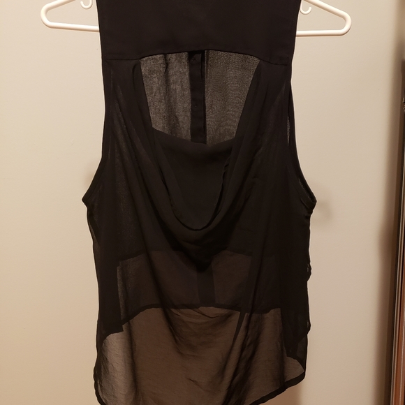Garage Sleeveless Collared Blouse with Back cutout - Picture 2 of 3